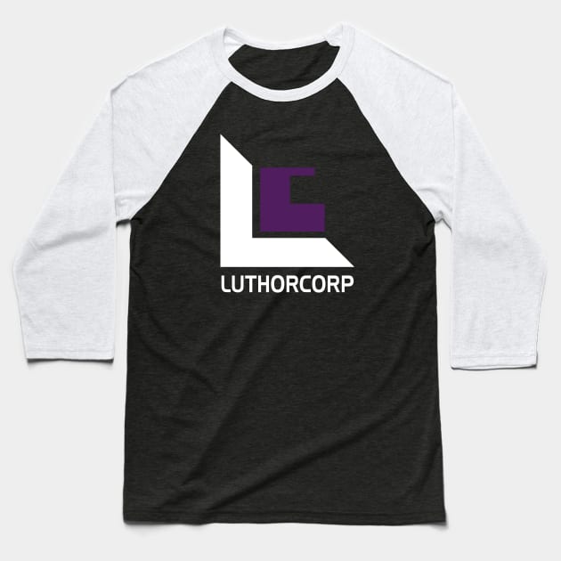 LUTHORCORP (smallville) Baseball T-Shirt by LuksTEES